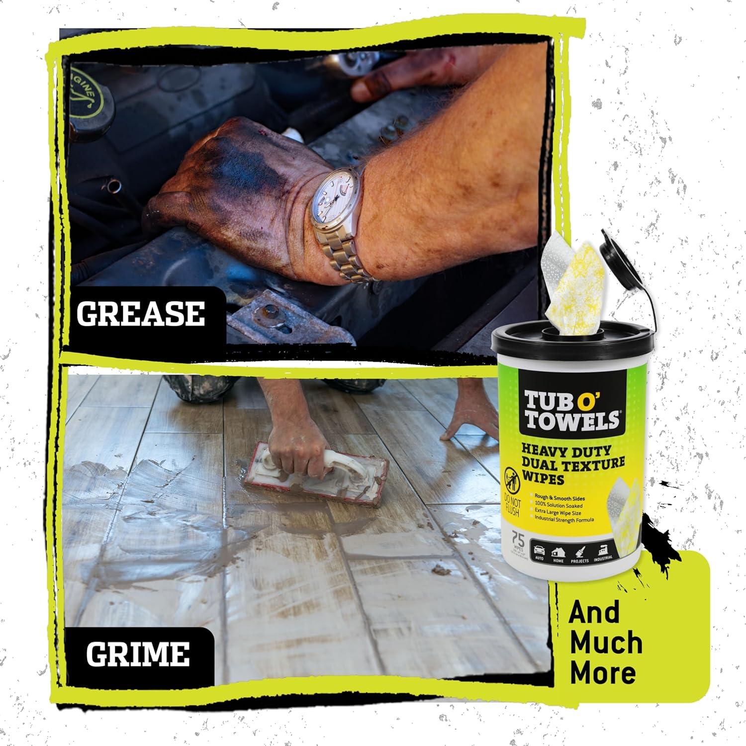 Toallitas de Limpieza Tub O' Towels TW75 - 75 Unidades, 25.4x30.5cm