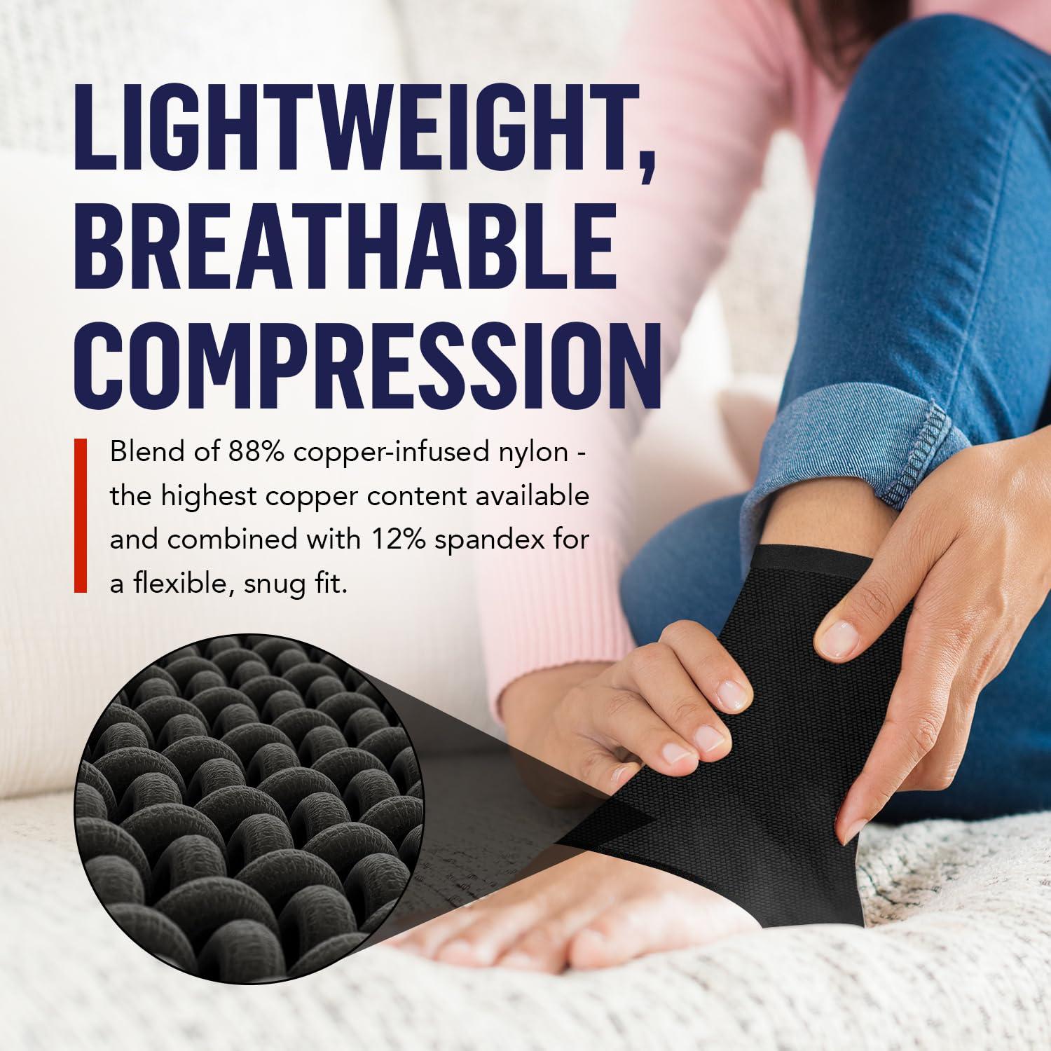 Calcetines de compresión Cheers Health Care para tobillos - Negro S