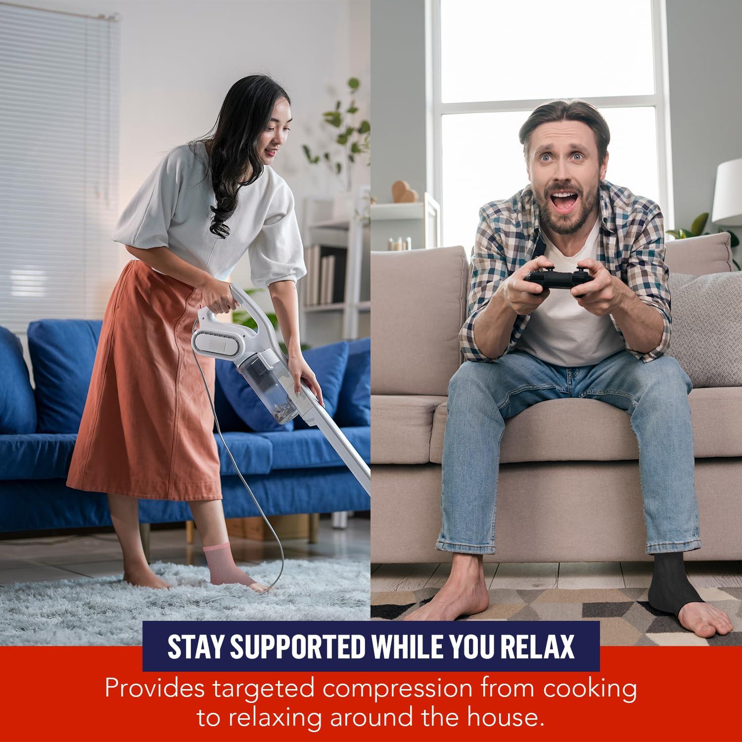 Calcetines de compresión Cheers Health Care para tobillos - Negro S