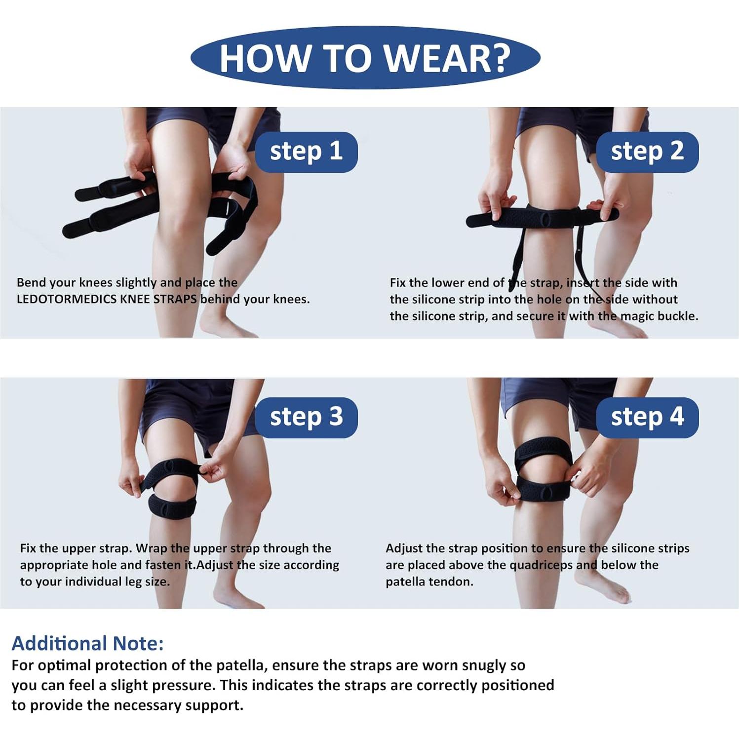 Férula de Rodilla Patelar LedoTorMedics S/M Azul Marino