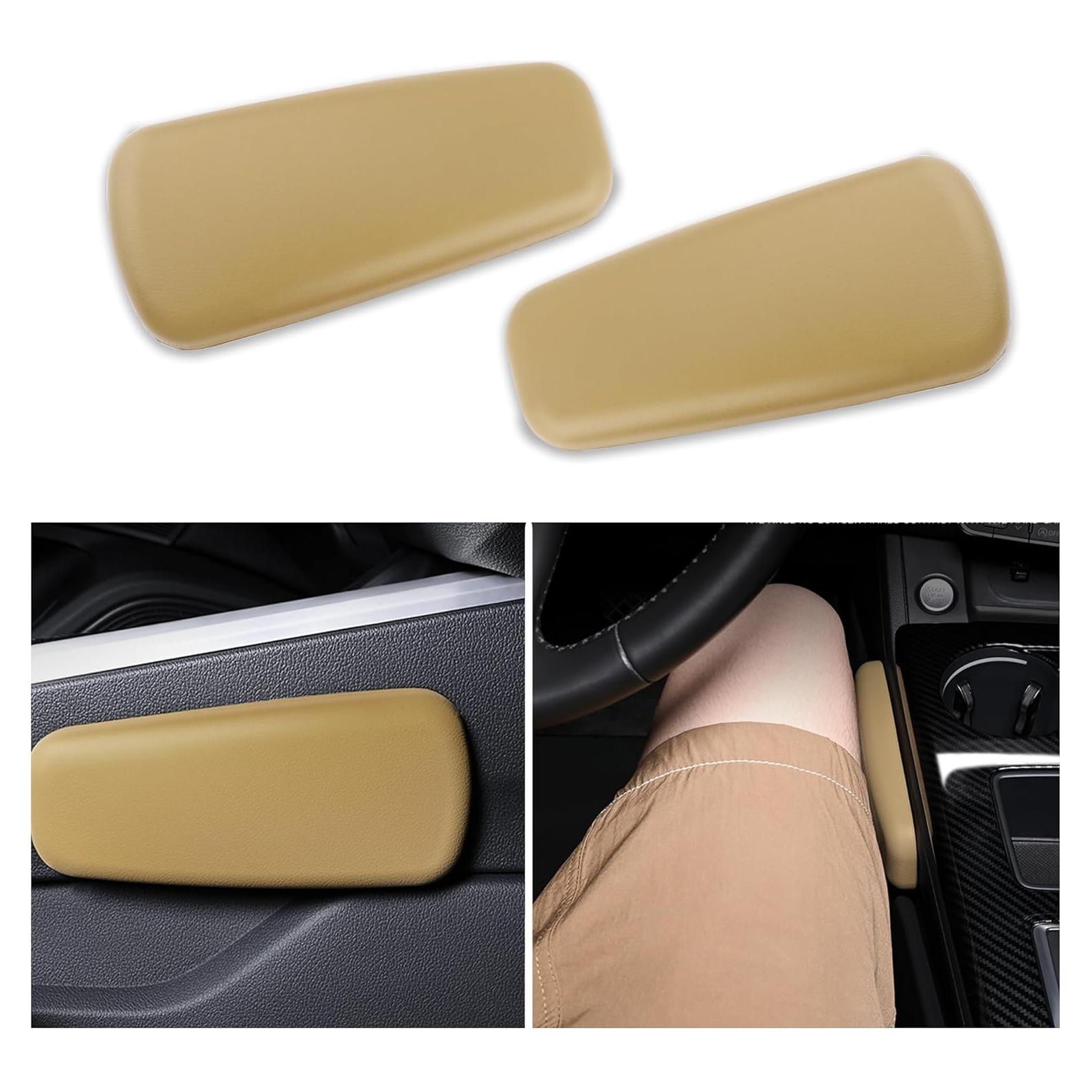 2 Almohadillas de Reposabrazos Carleef Beige para Auto