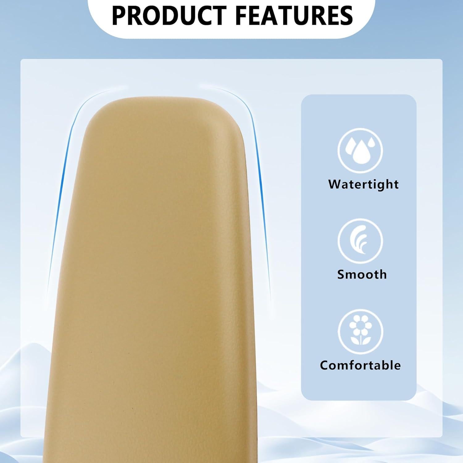 2 Almohadillas de Reposabrazos Carleef Beige para Auto