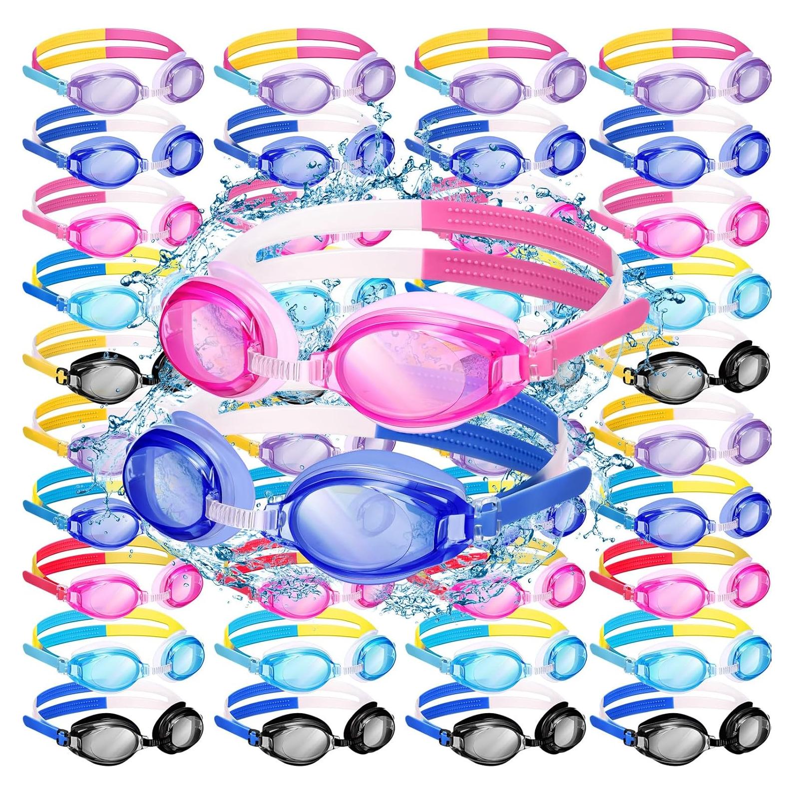 Paquete de 40 Gafas de Natación para Niños Macarrie con Tapones