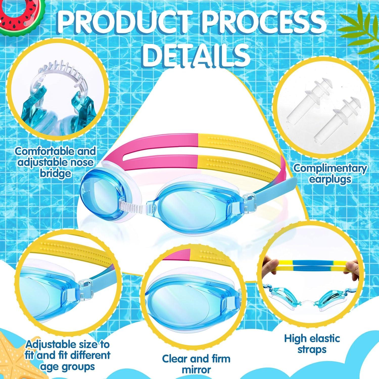 Paquete de 40 Gafas de Natación para Niños Macarrie con Tapones