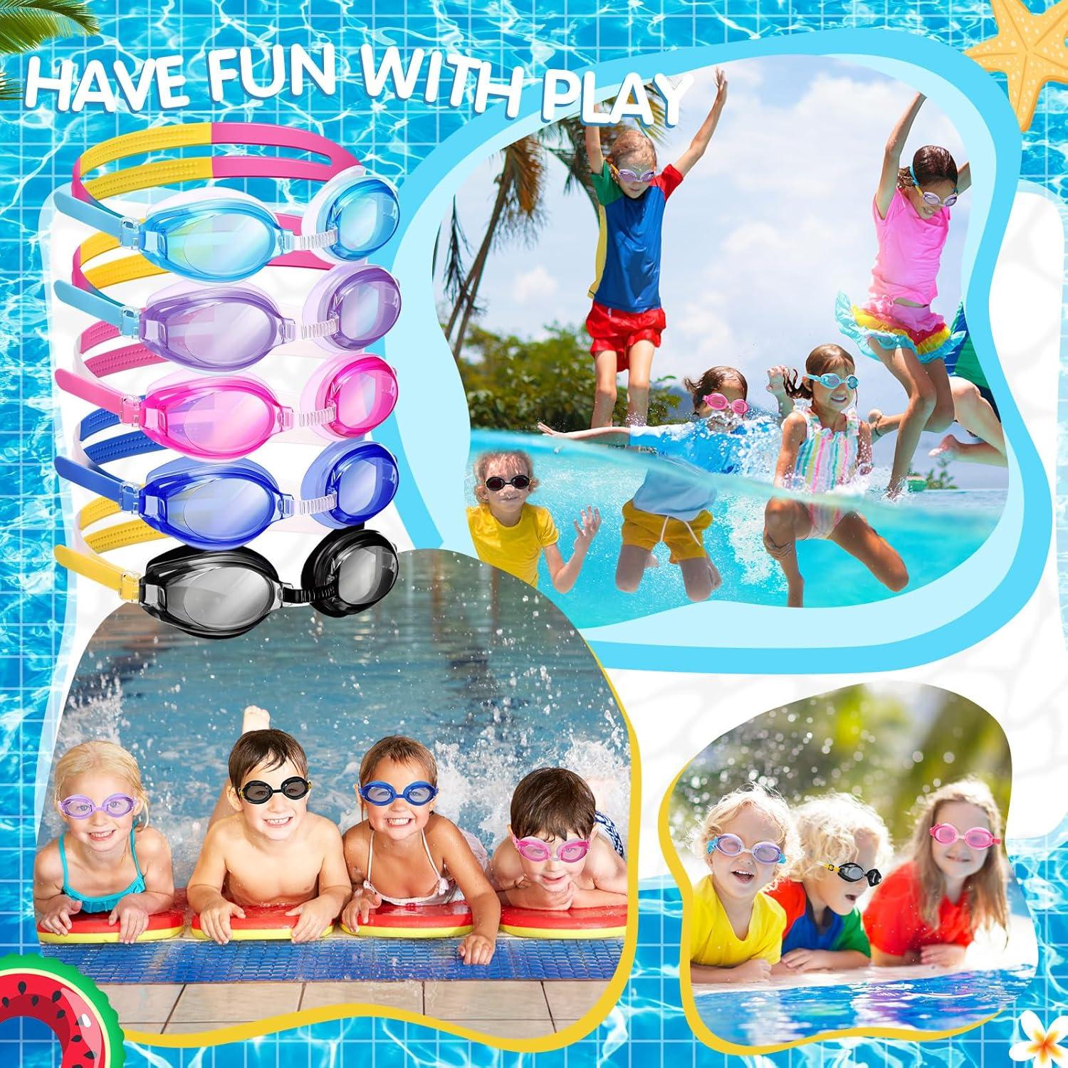 Paquete de 40 Gafas de Natación para Niños Macarrie con Tapones