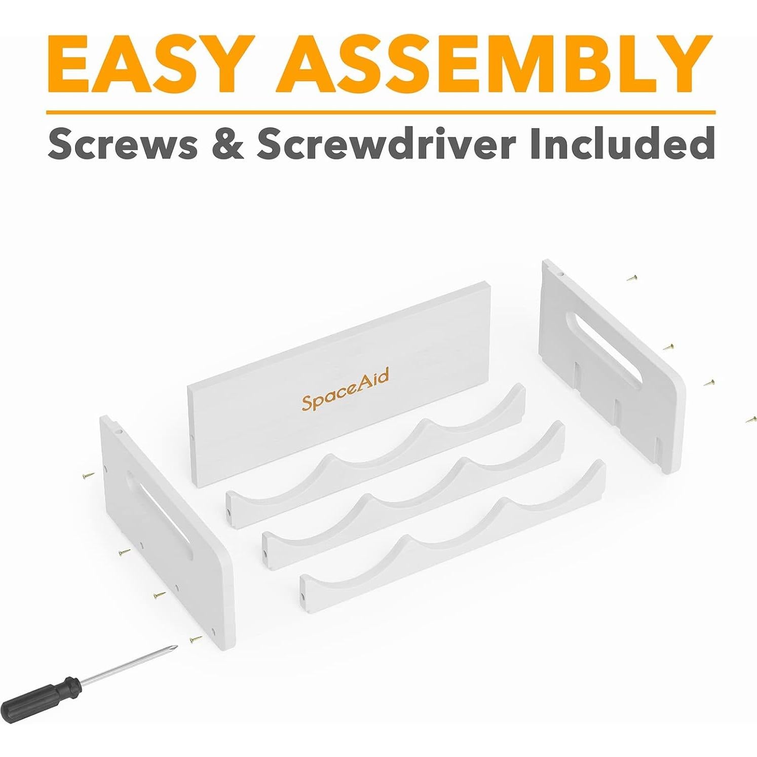 Organizador de Botellas de Agua SpaceAid - 6 Botellas, Blanco