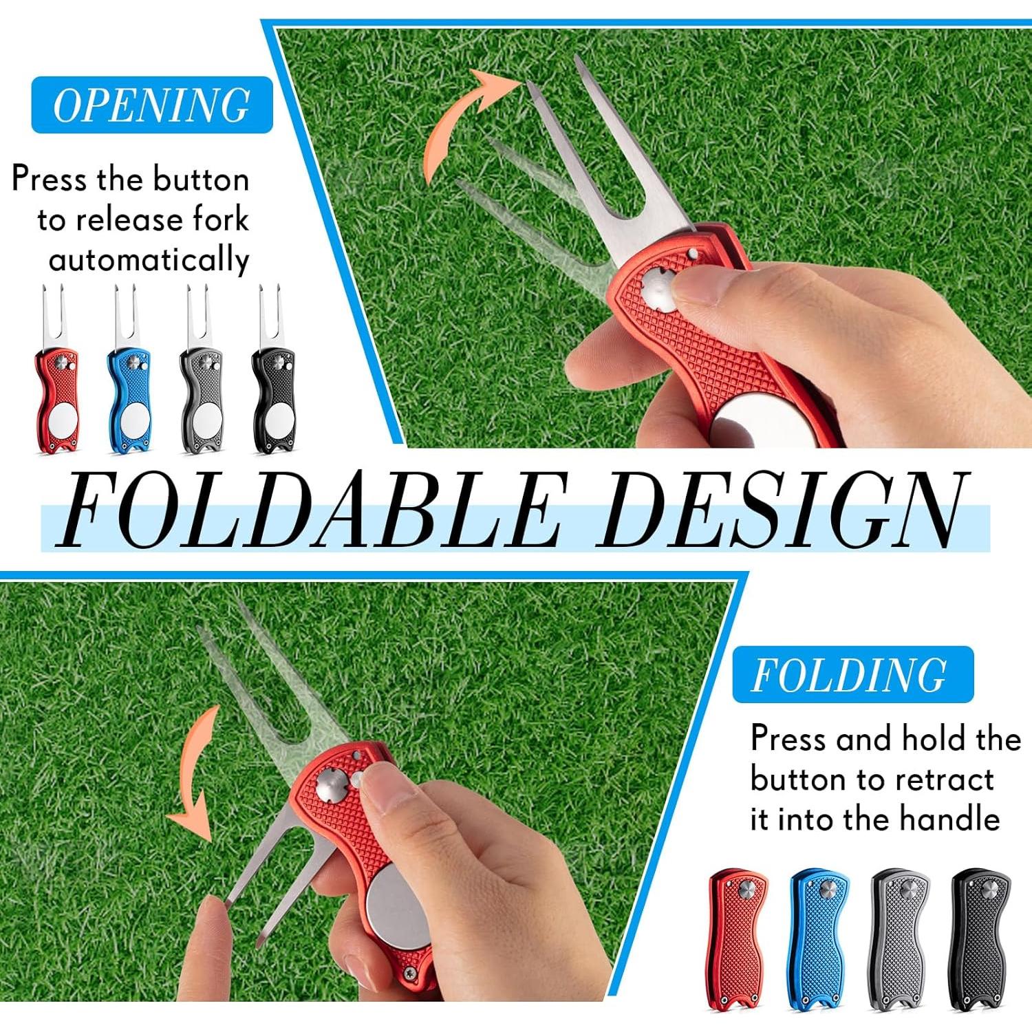 Herramienta de Divot de Golf Poen - 12 Pcs, Plegable y Magnético