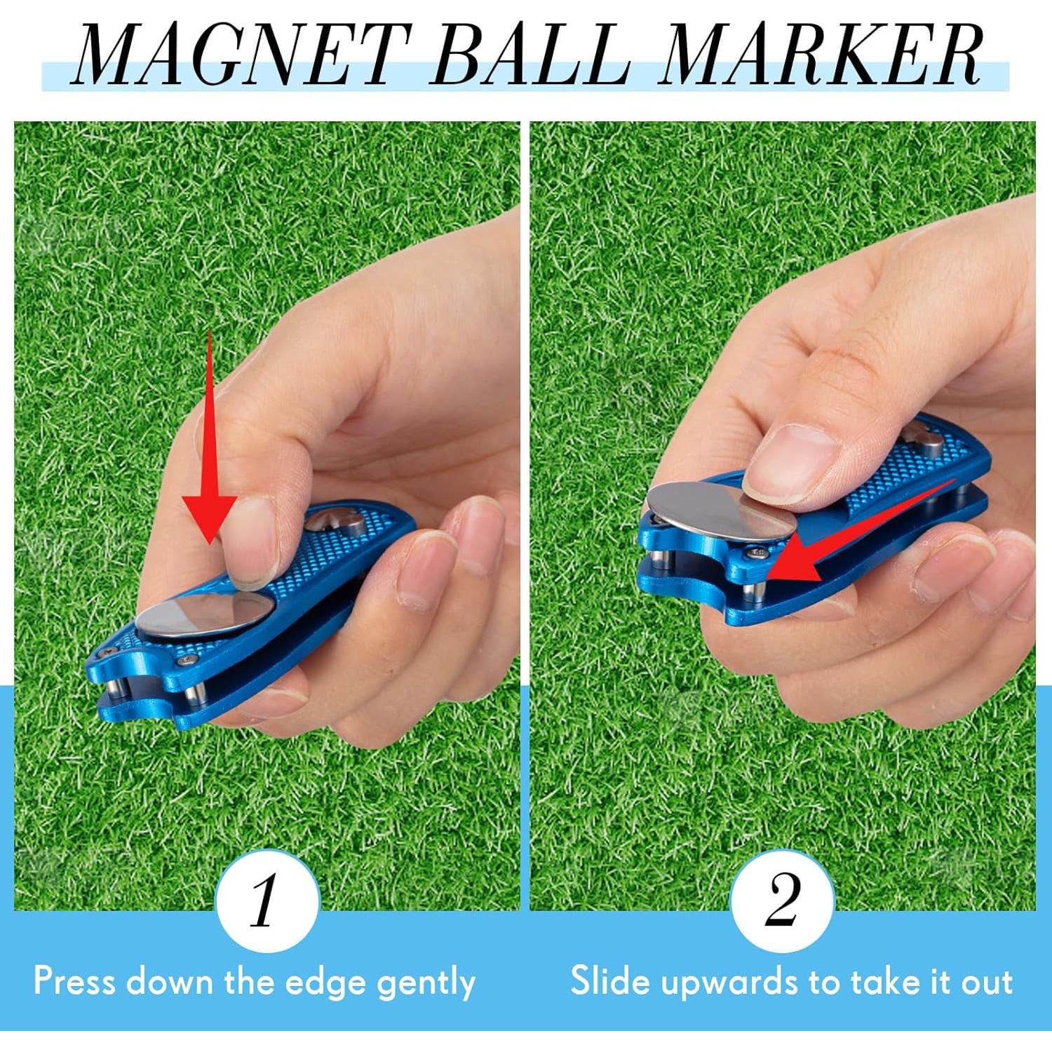 Herramienta de Divot de Golf Poen - 12 Pcs, Plegable y Magnético