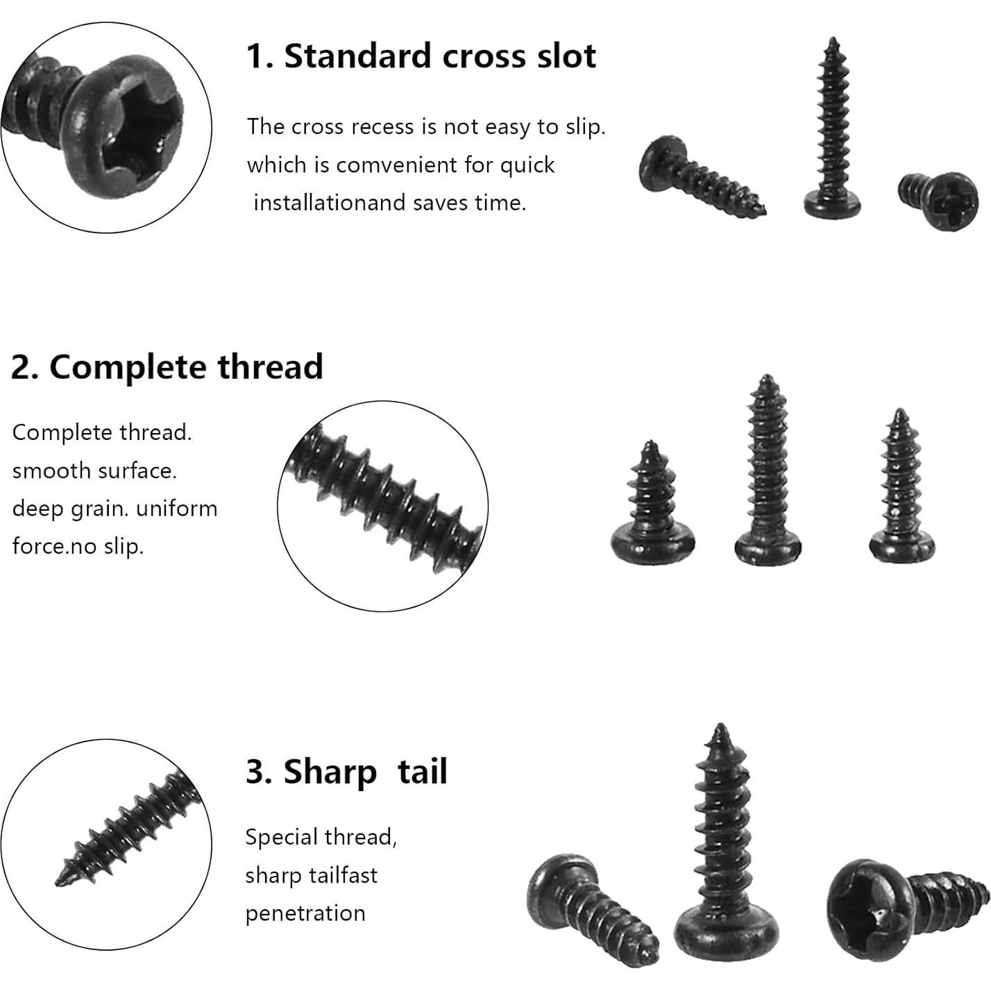 Kit de Tornillos Pequeños LYJEE 1000pcs Phillips M1 M1.2 M1.4