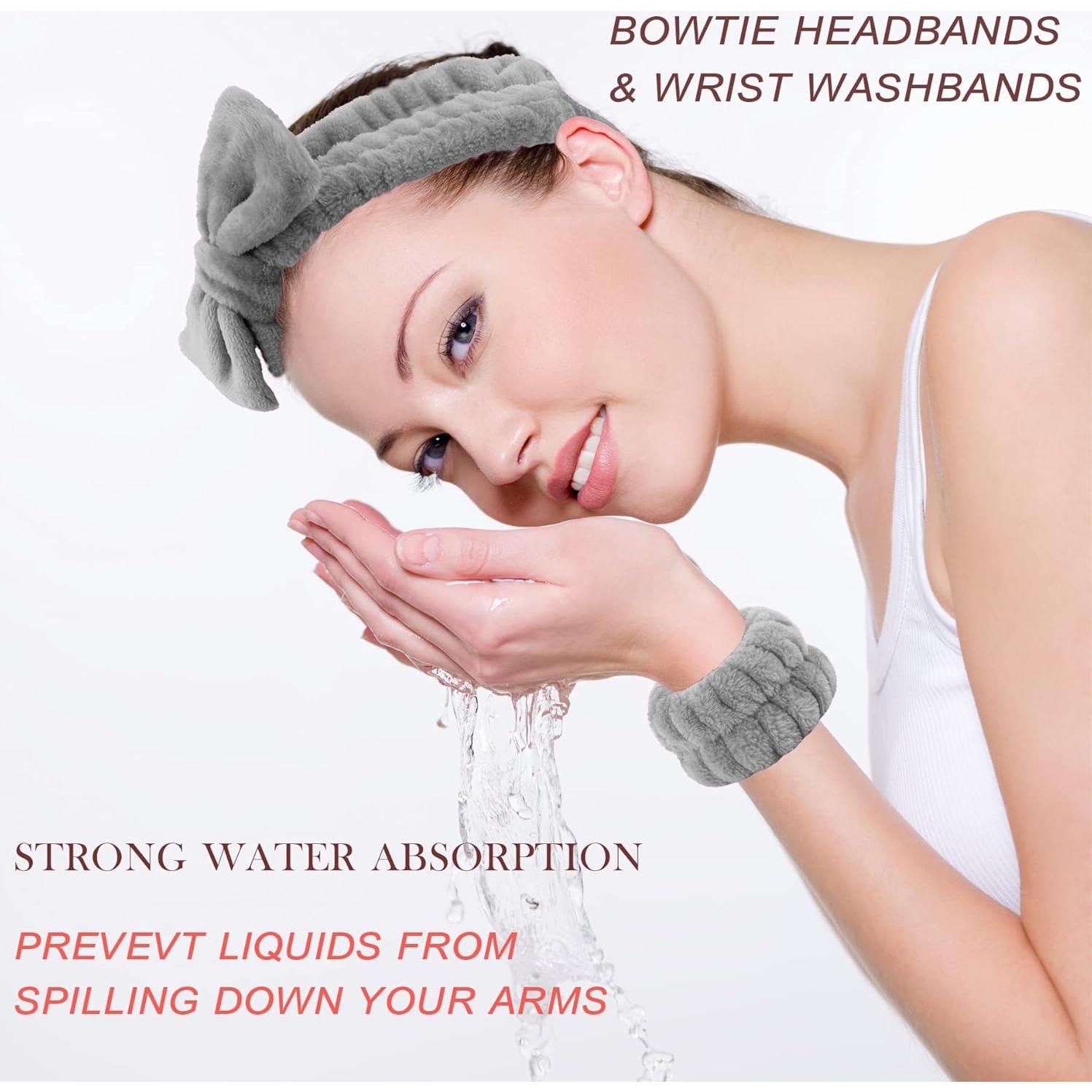 Set 6 Piezas Banda de Cabeza y Muñequera Microfibra La Jolie Jasmin