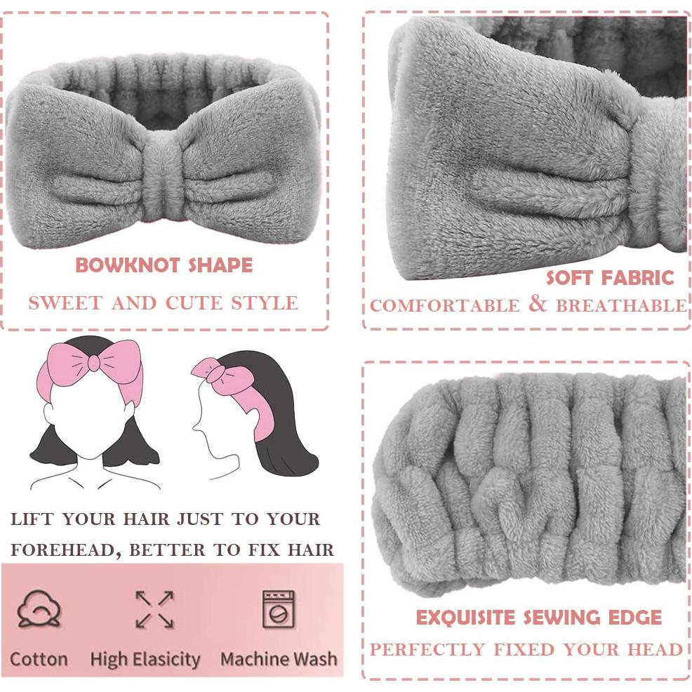 Set 6 Piezas Banda de Cabeza y Muñequera Microfibra La Jolie Jasmin