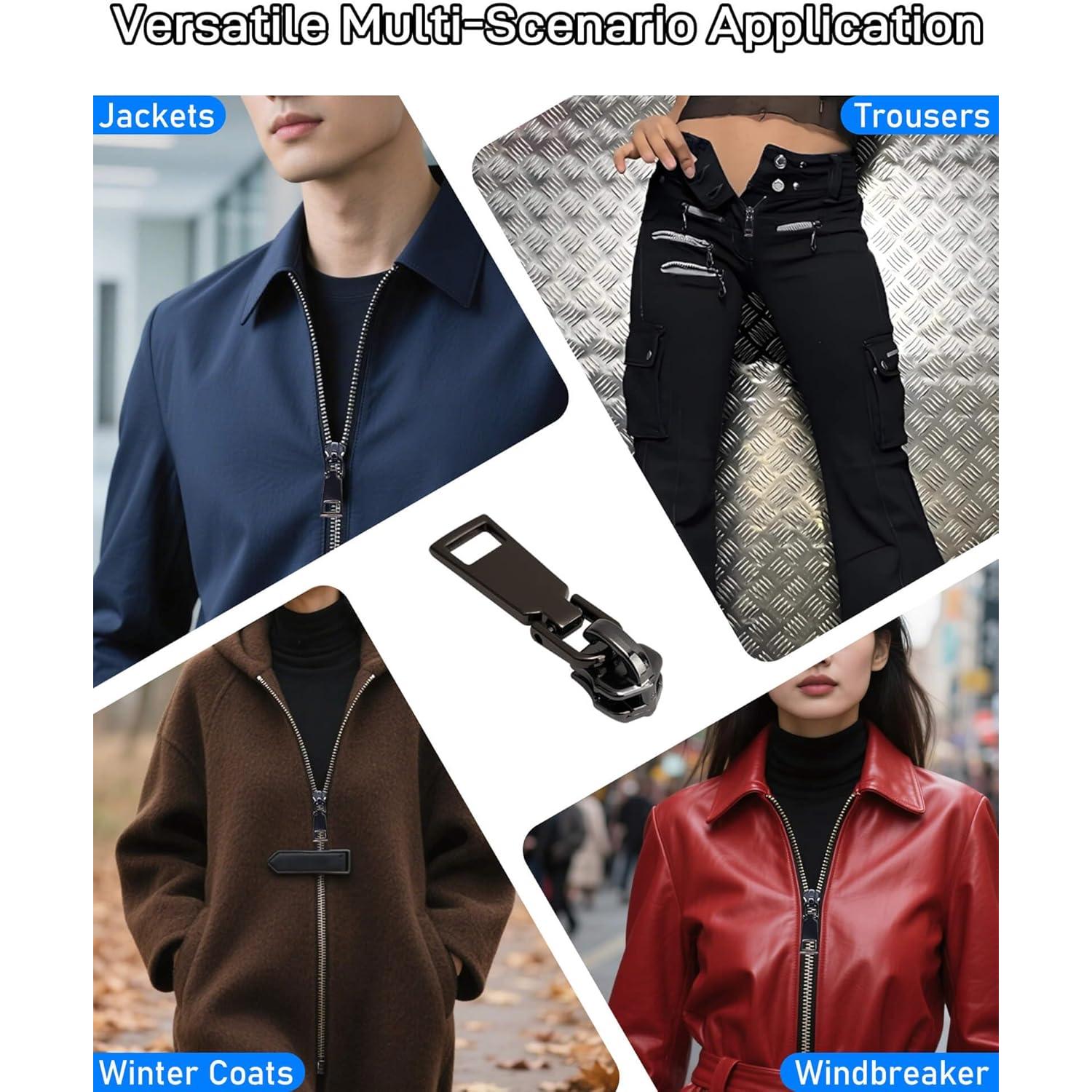 Kit de Reparación de Cremallera JulaZenith 5# Negro - Durable