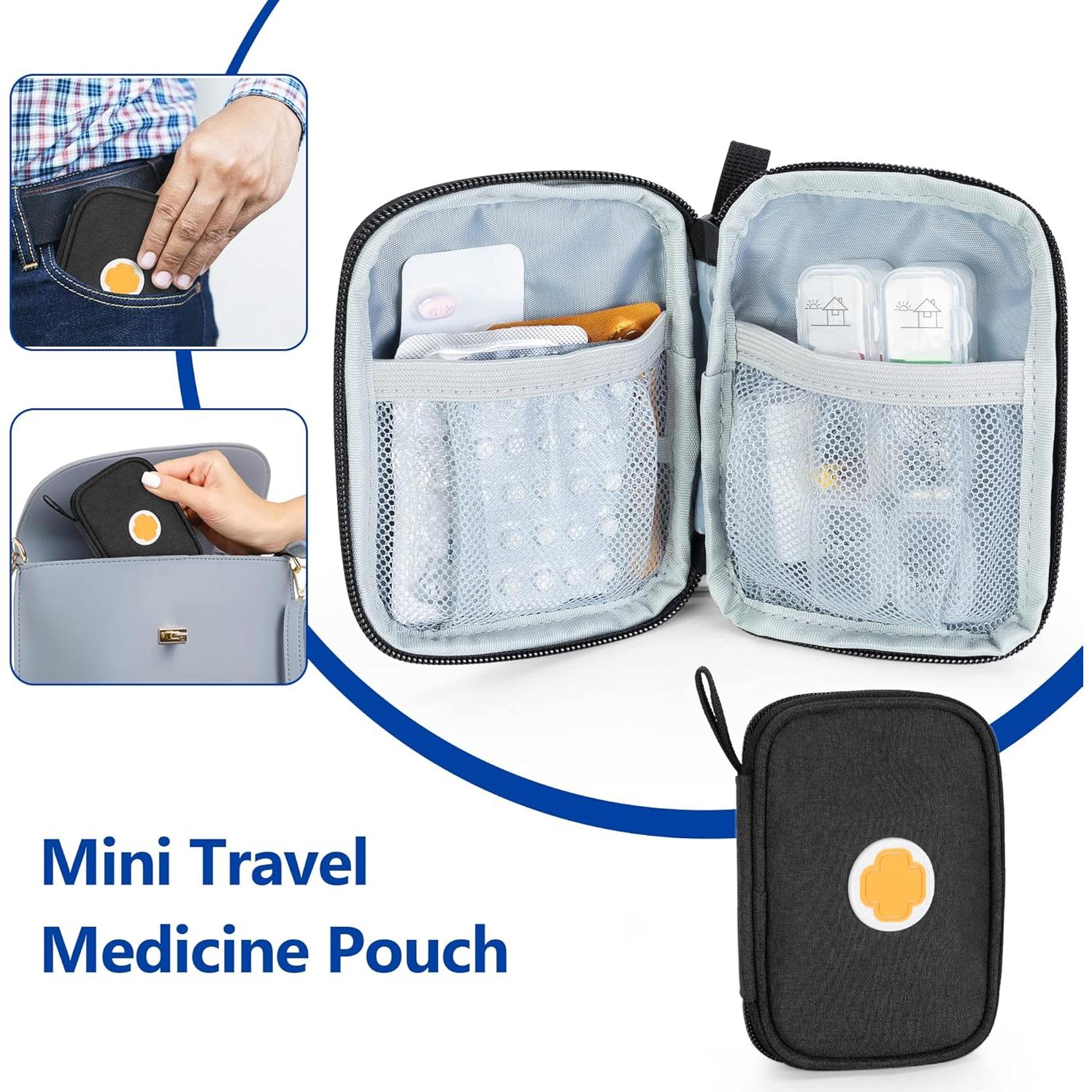 Bolsa Organizadora de Medicamentos CURMIO Negra 26.9x17.0cm