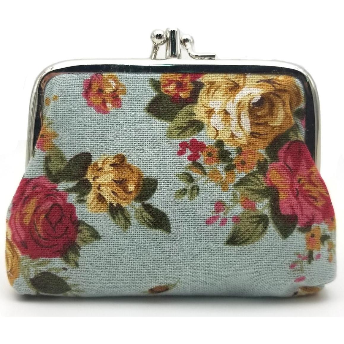 Monedero Clásico Floral Patty Both - Lona Alta Calidad 8.9x7.1cm
