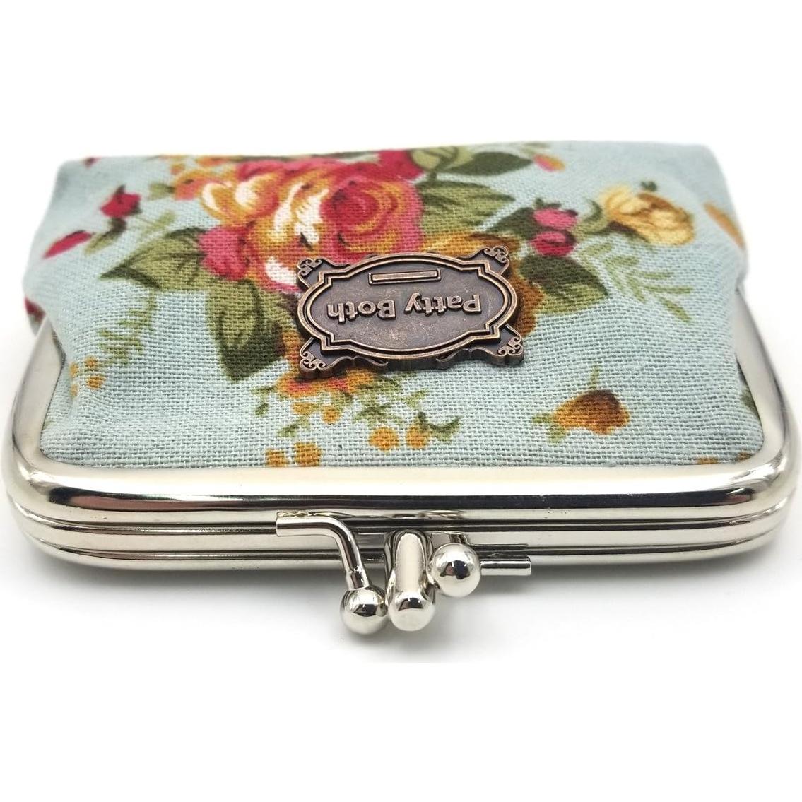 Monedero Clásico Floral Patty Both - Lona Alta Calidad 8.9x7.1cm