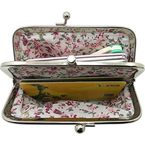 Monedero Clásico Floral Patty Both - Lona Alta Calidad 8.9x7.1cm
