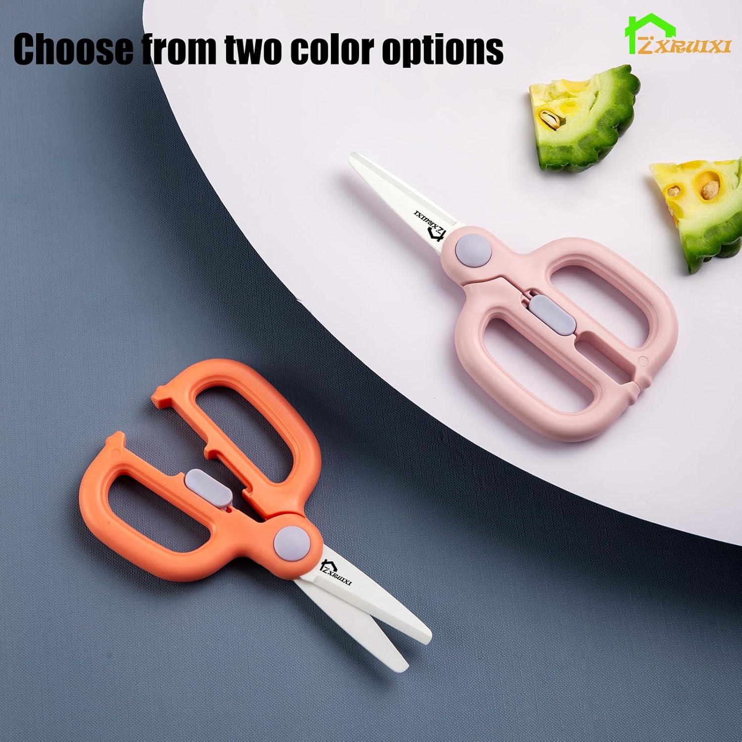 Tijeras de Comida para Bebés ZXRUIXI de Cerámica con Estuche