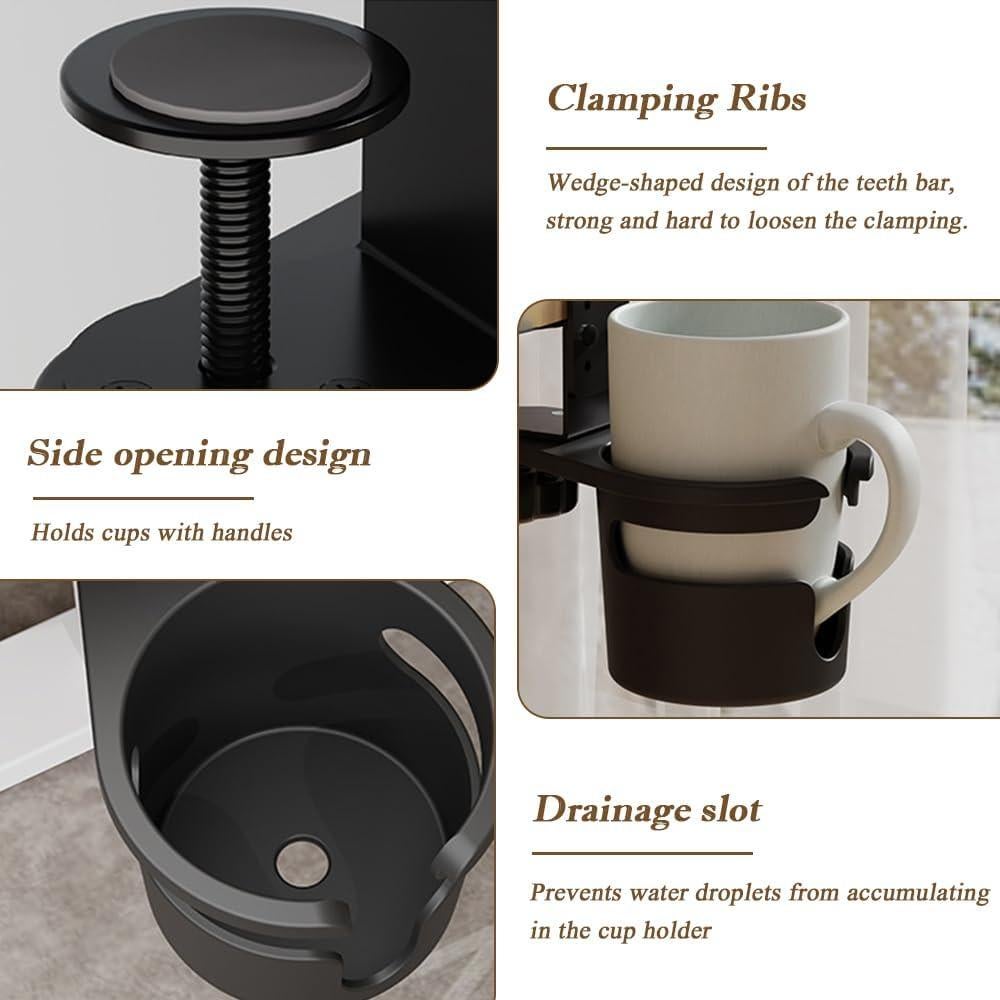 Soporte para Taza de Escritorio Haiansan Negro Ajustable