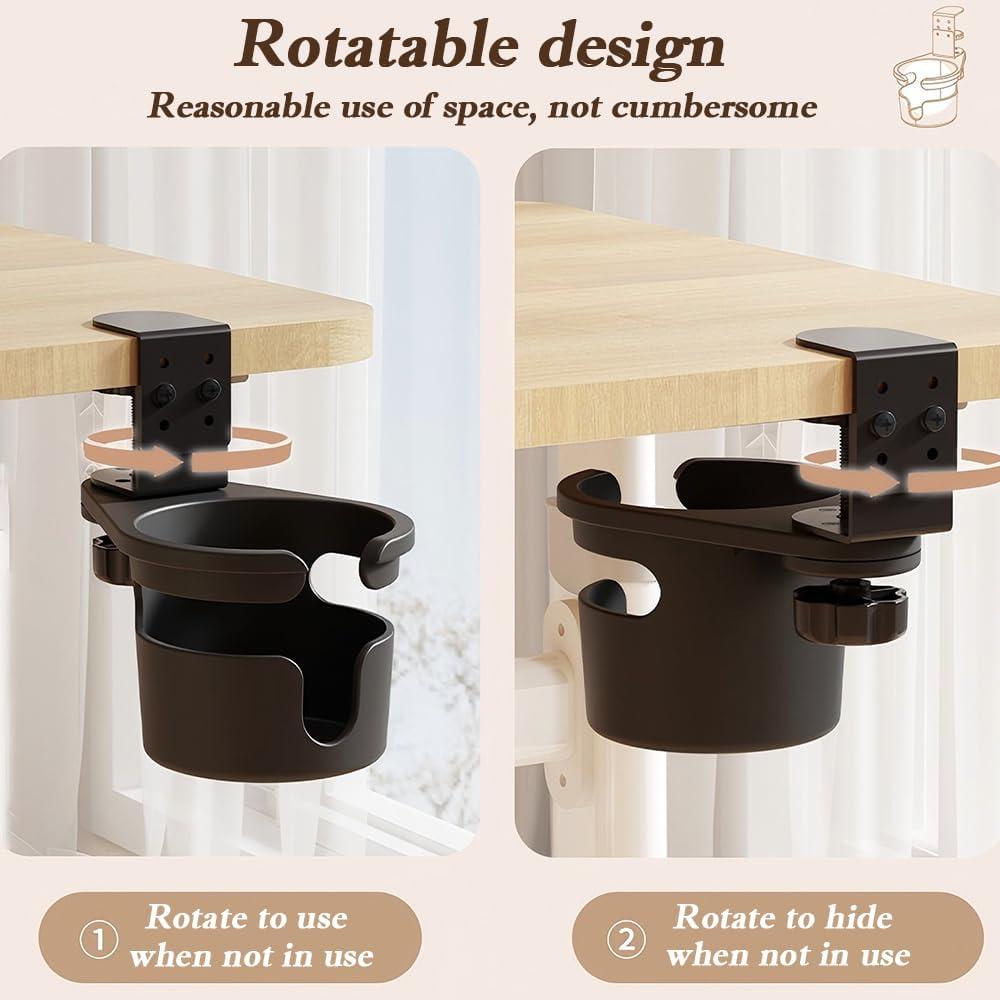 Soporte para Taza de Escritorio Haiansan Negro Ajustable