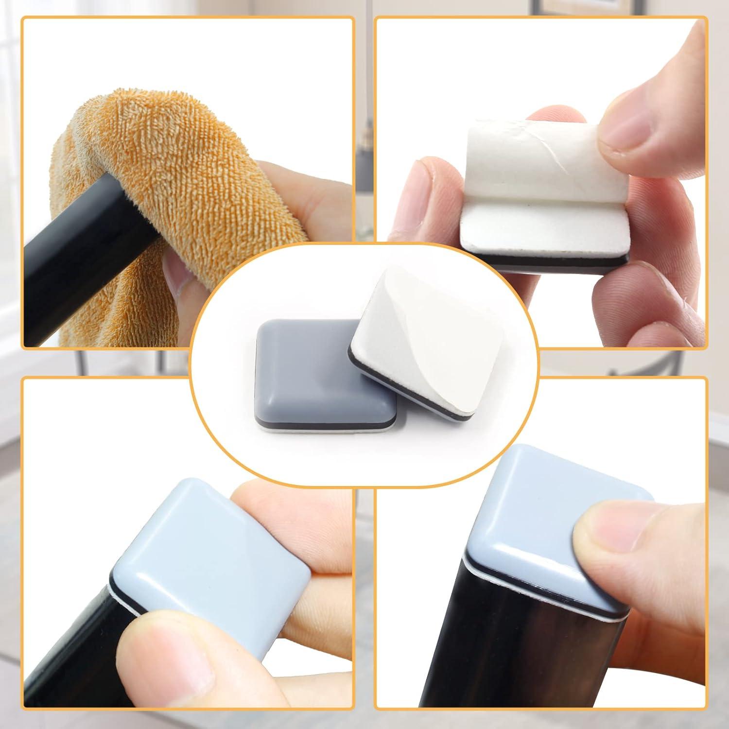 20 Piezas Deslizadores Adhesivos Cuadrados Auvotuis 25x25mm PTFE