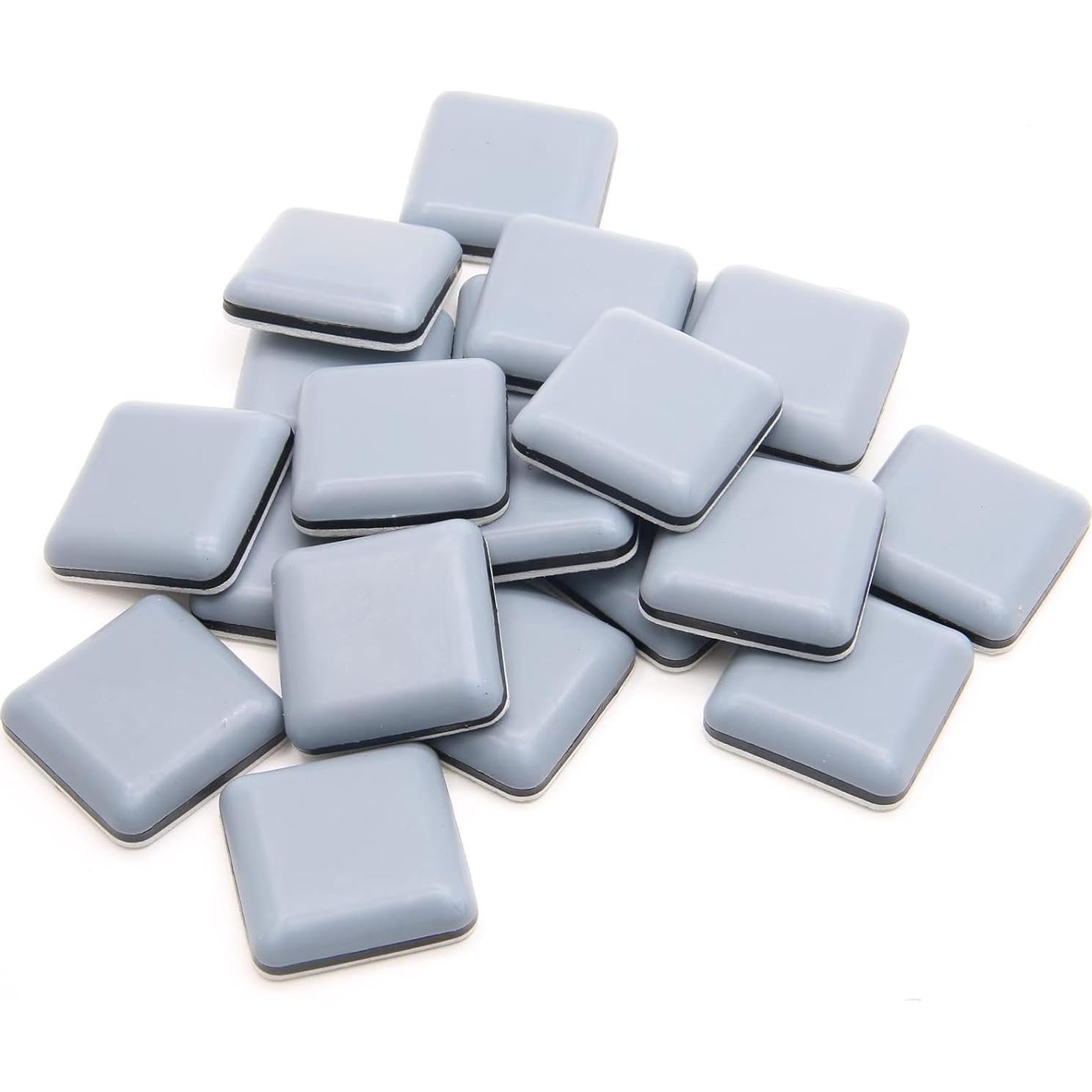 20 Piezas Deslizadores Adhesivos Cuadrados Auvotuis 25x25mm PTFE