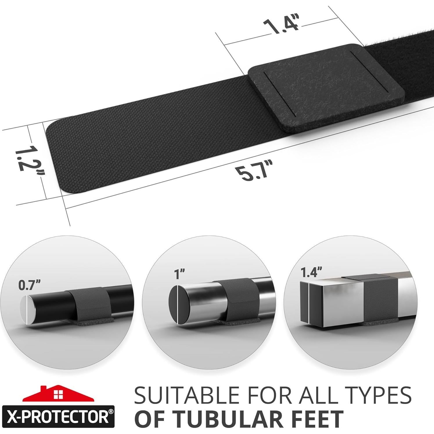 Protectores de Suelo para Sillas X-Protector - 24 Piezas Fieltro