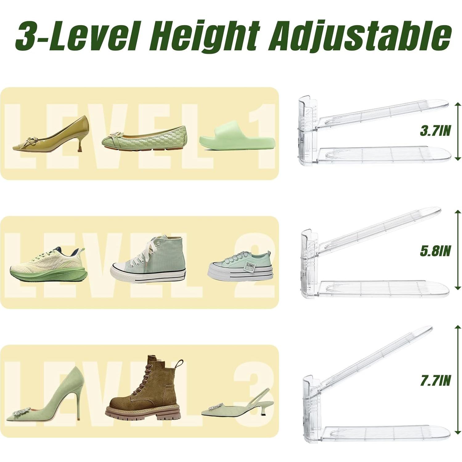 Organizador de Zapatos Transparente MOOKNAT, Paquete de 10