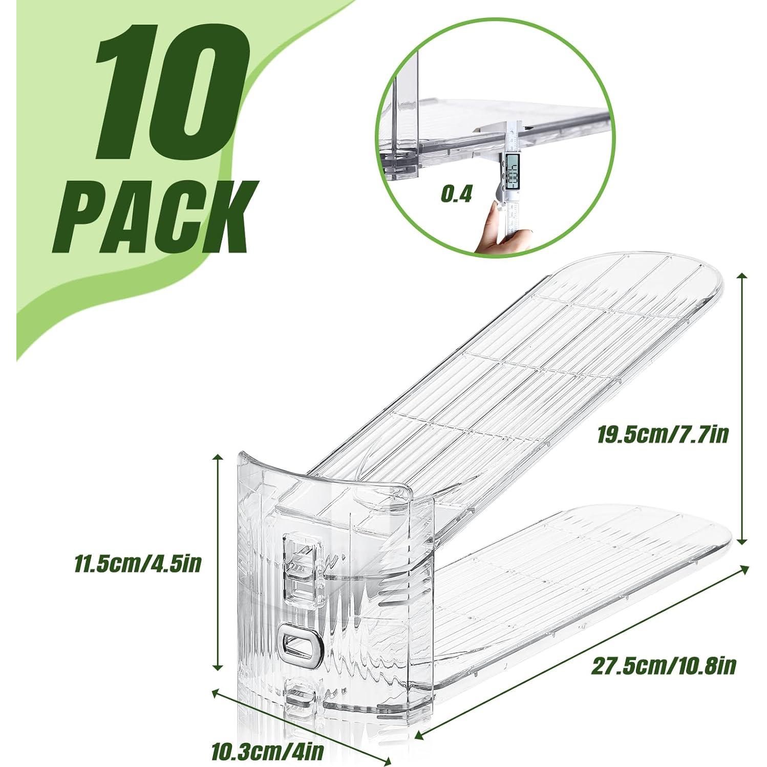 Organizador de Zapatos Transparente MOOKNAT, Paquete de 10