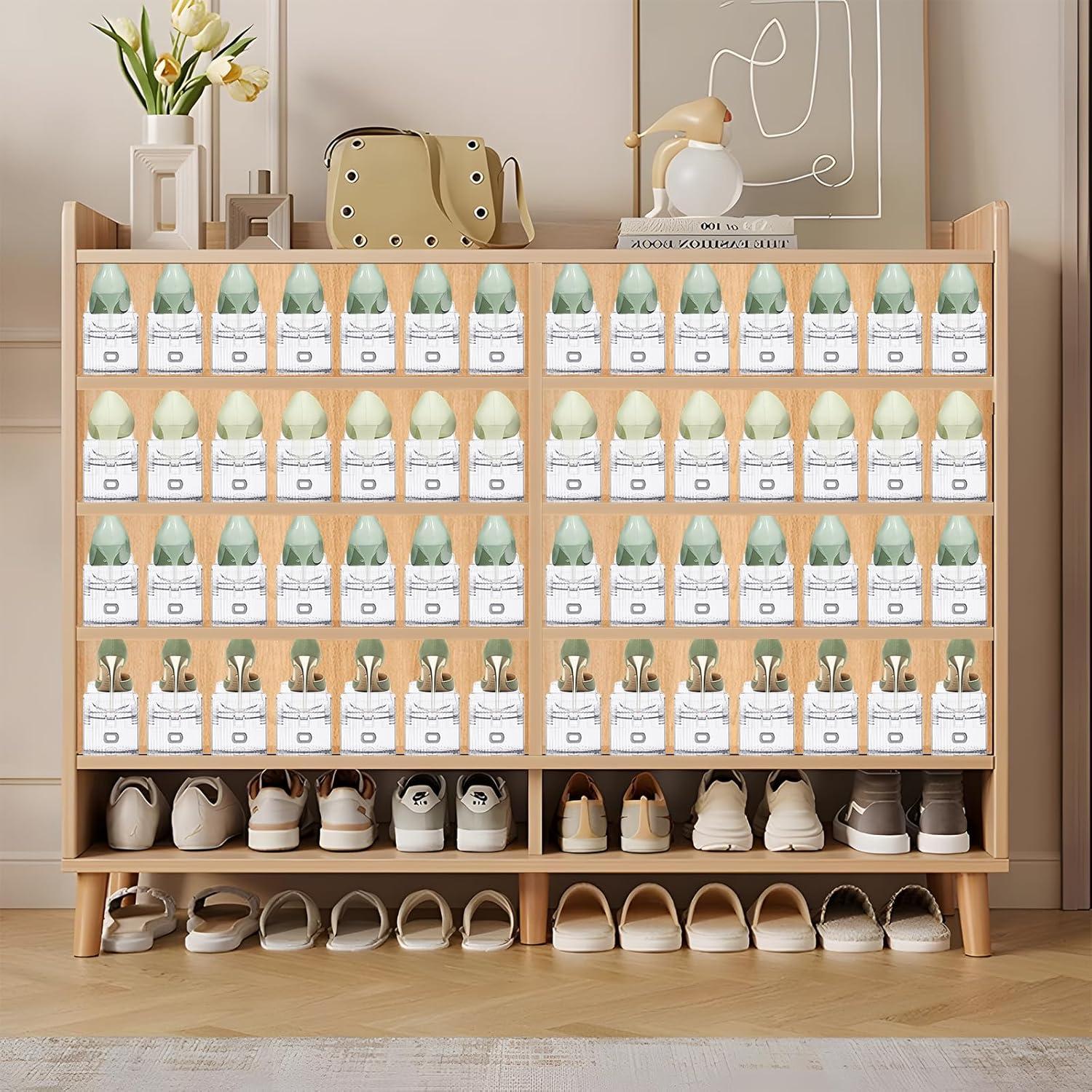 Organizador de Zapatos Transparente MOOKNAT, Paquete de 10