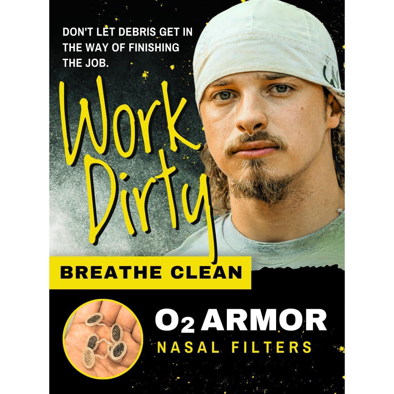 Filtros Nasales O2 Armor para Soldadores y Alergias - 10 Unidades X-Pequeño