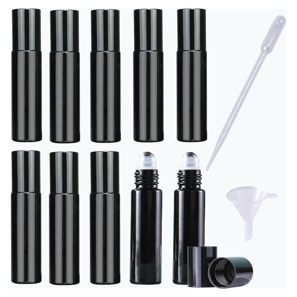 Set de 10 Botellas Vacías de Aceite Esencial Roll-on 10ml Rowcay
