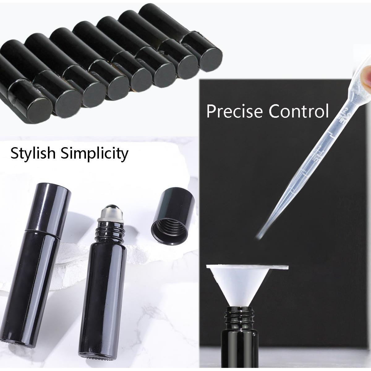 Set de 10 Botellas Vacías de Aceite Esencial Roll-on 10ml Rowcay