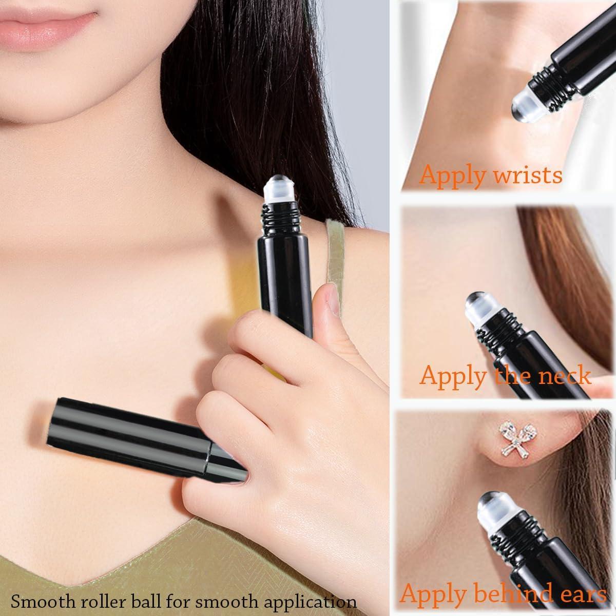 Set de 10 Botellas Vacías de Aceite Esencial Roll-on 10ml Rowcay