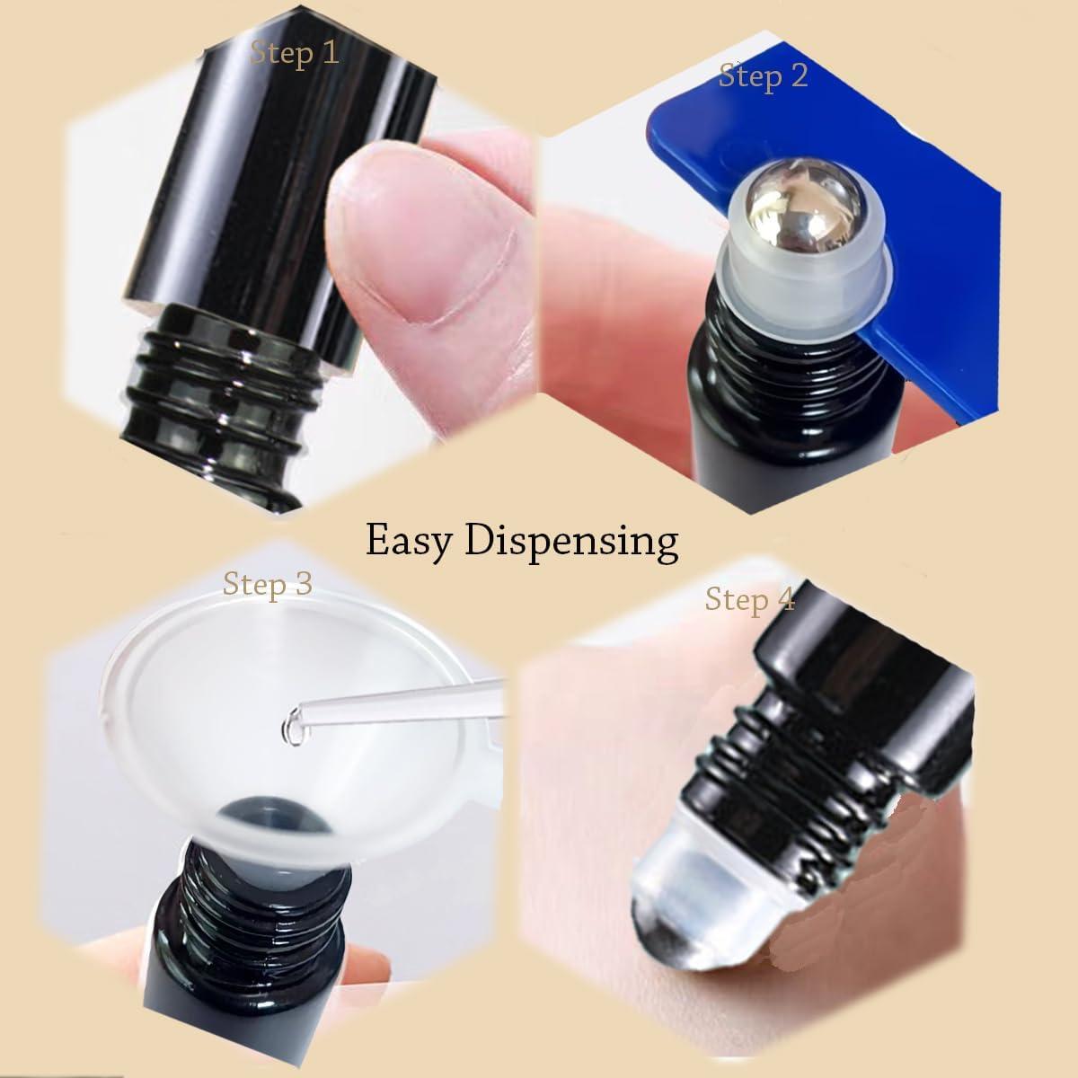 Set de 10 Botellas Vacías de Aceite Esencial Roll-on 10ml Rowcay