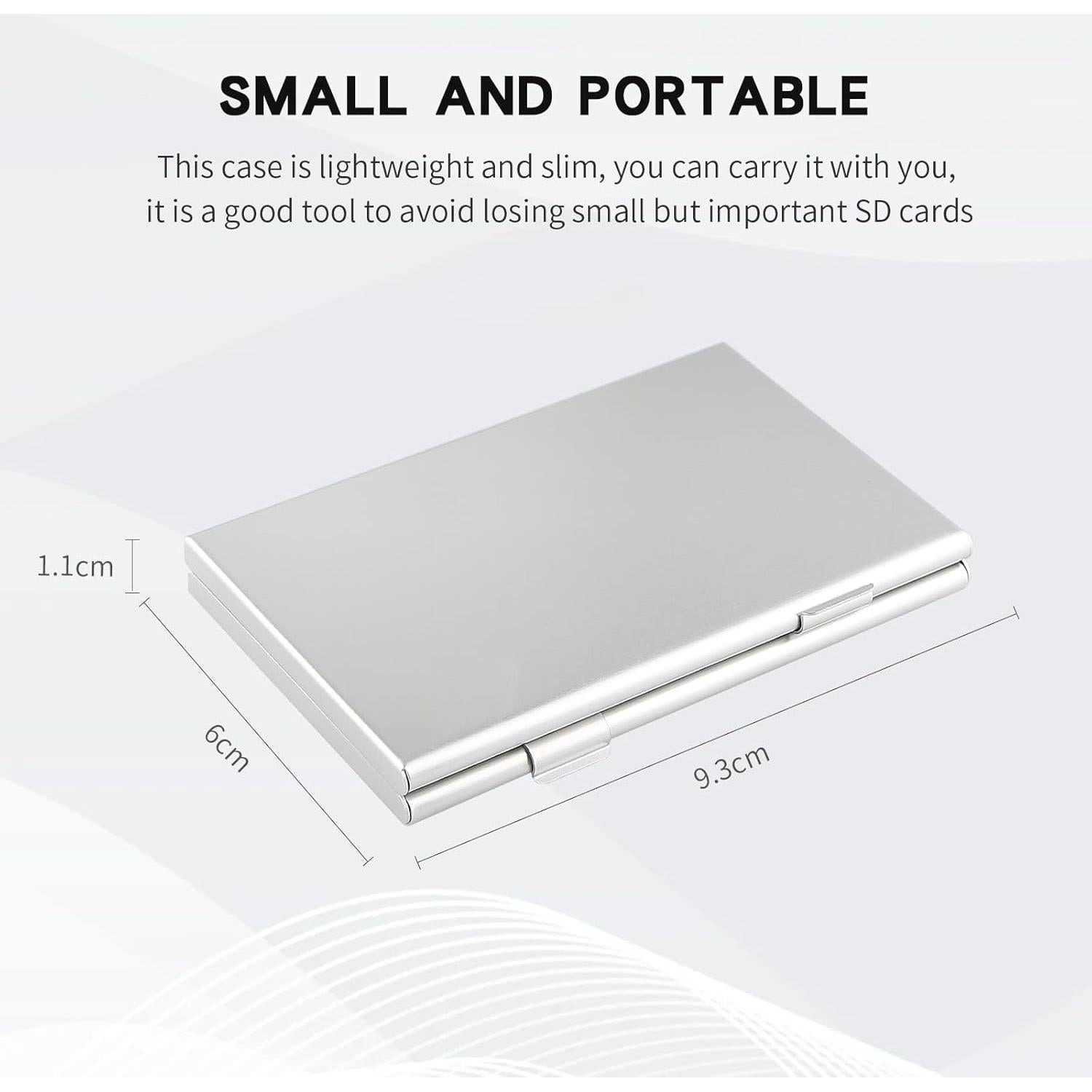 Funda de Aluminio para Tarjetas SD Chestele, 21 Ranuras