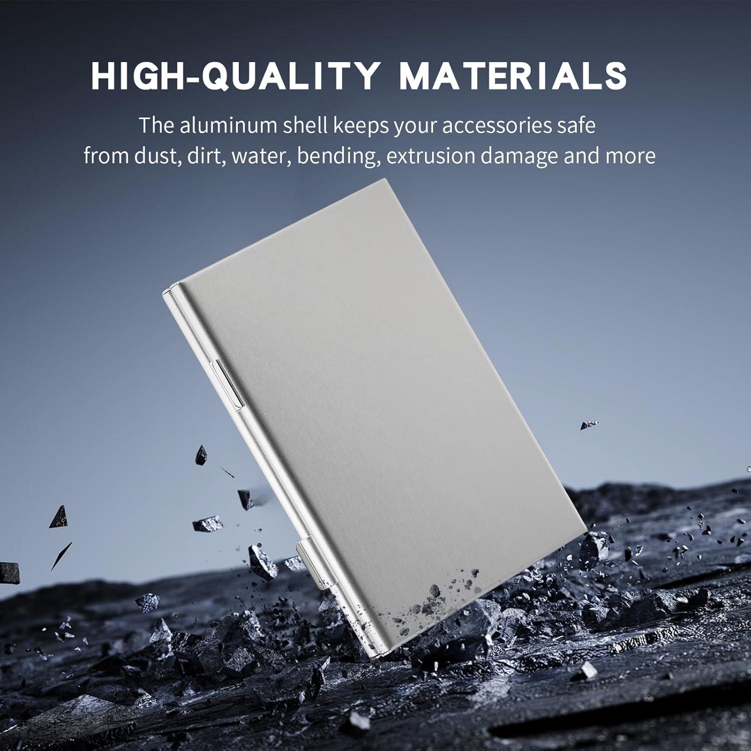 Funda de Aluminio para Tarjetas SD Chestele, 21 Ranuras