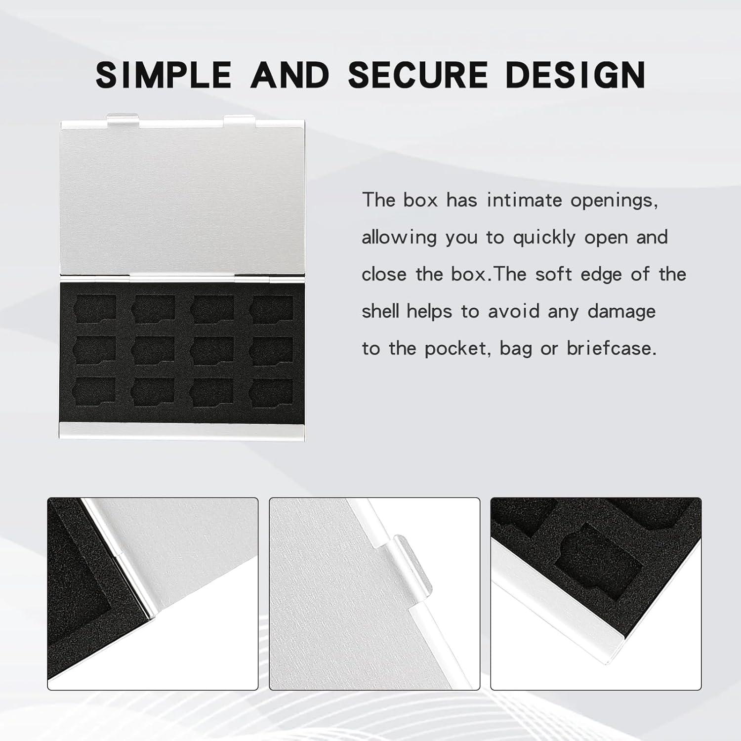 Funda de Aluminio para Tarjetas SD Chestele, 21 Ranuras