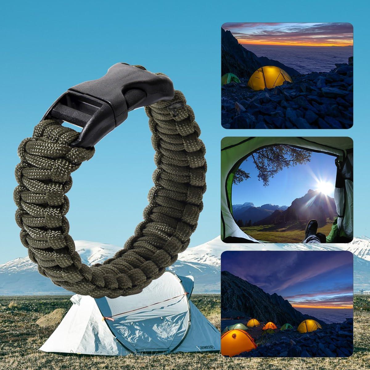 Pulseras de Supervivencia Jewever 2 Pcs Paracord Unisex