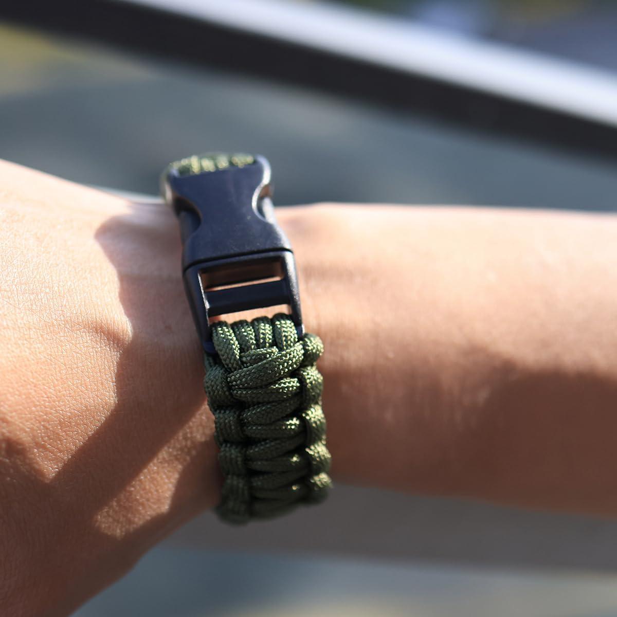 Pulseras de Supervivencia Jewever 2 Pcs Paracord Unisex