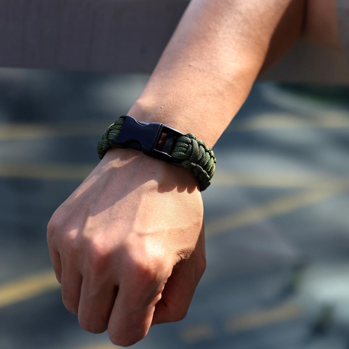 Pulseras de Supervivencia Jewever 2 Pcs Paracord Unisex