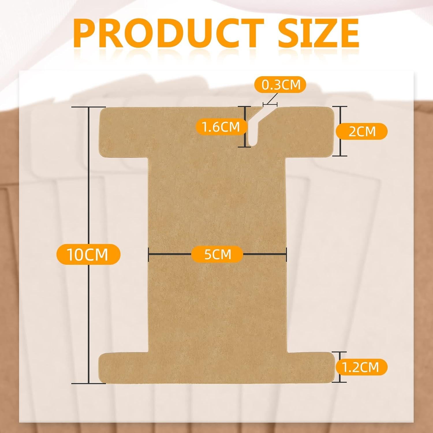 Conjunto de 100 Carretes de Cartón para Hilo de Bordado Gueevin