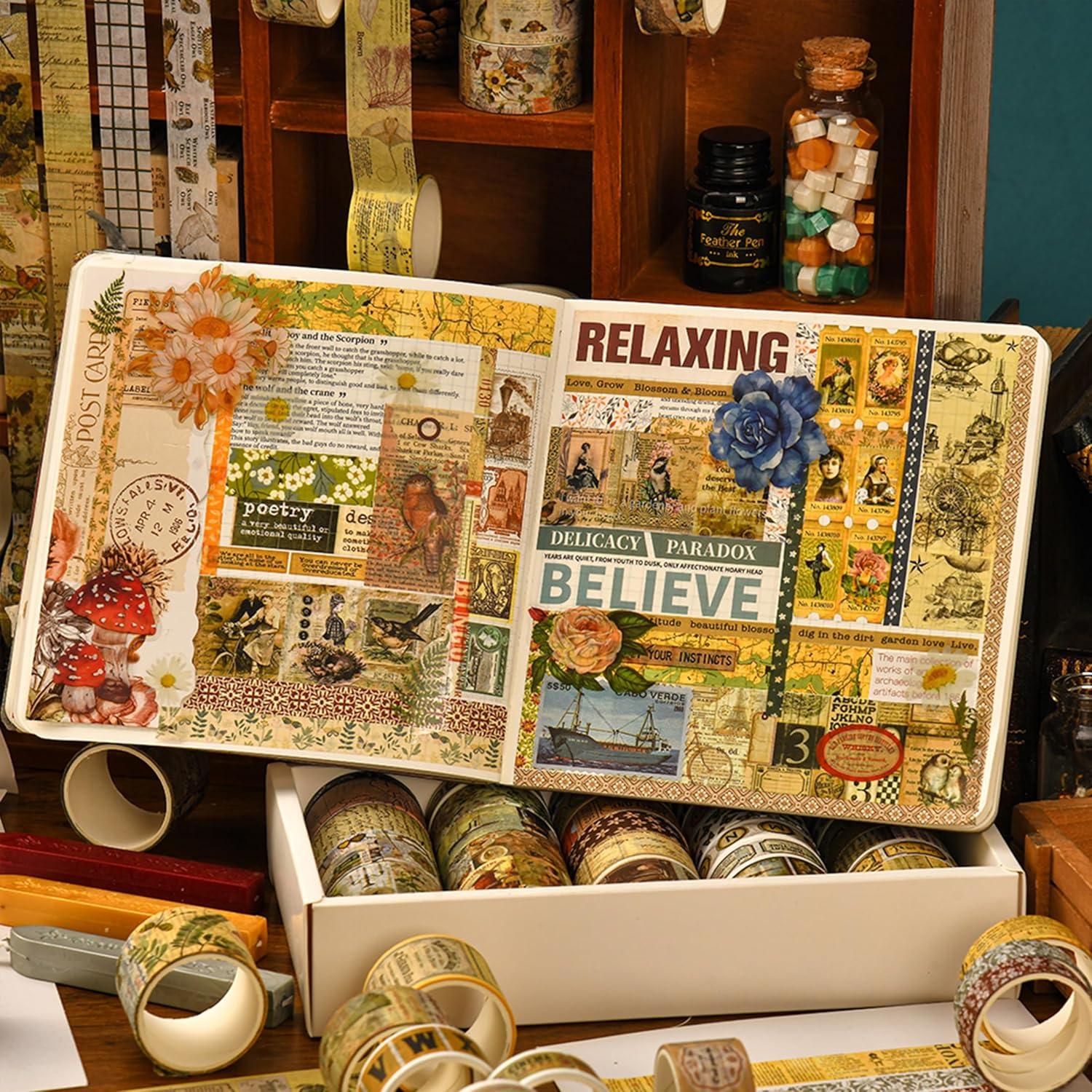 Paquete de 36 Rollos de Cinta Washi Vintage Retro Songdao