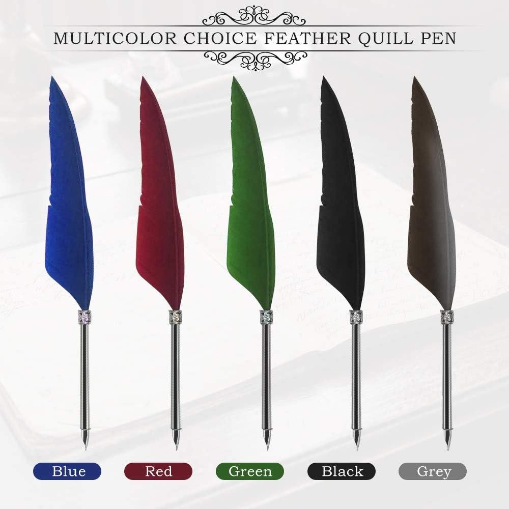 Juego de Pluma y Tinta GCCL Negro con 5 Puntas y Cuaderno