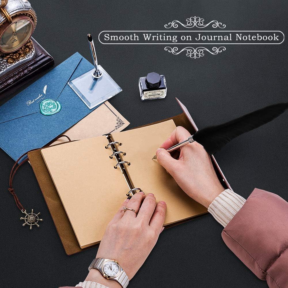 Juego de Pluma y Tinta GCCL Negro con 5 Puntas y Cuaderno