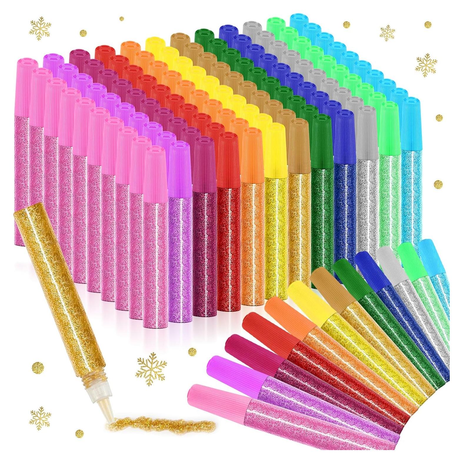 24 Bolígrafos de Pegamento Brillante Saypacck 10 ml 12 Colores