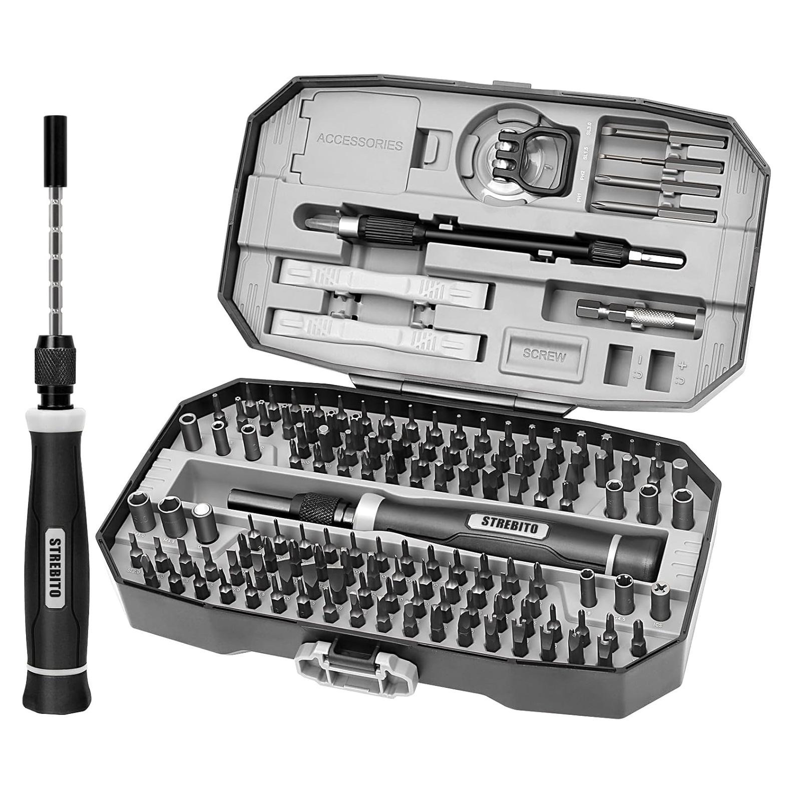 Juego de Destornilladores de Precisión STREBITO 153 en 1