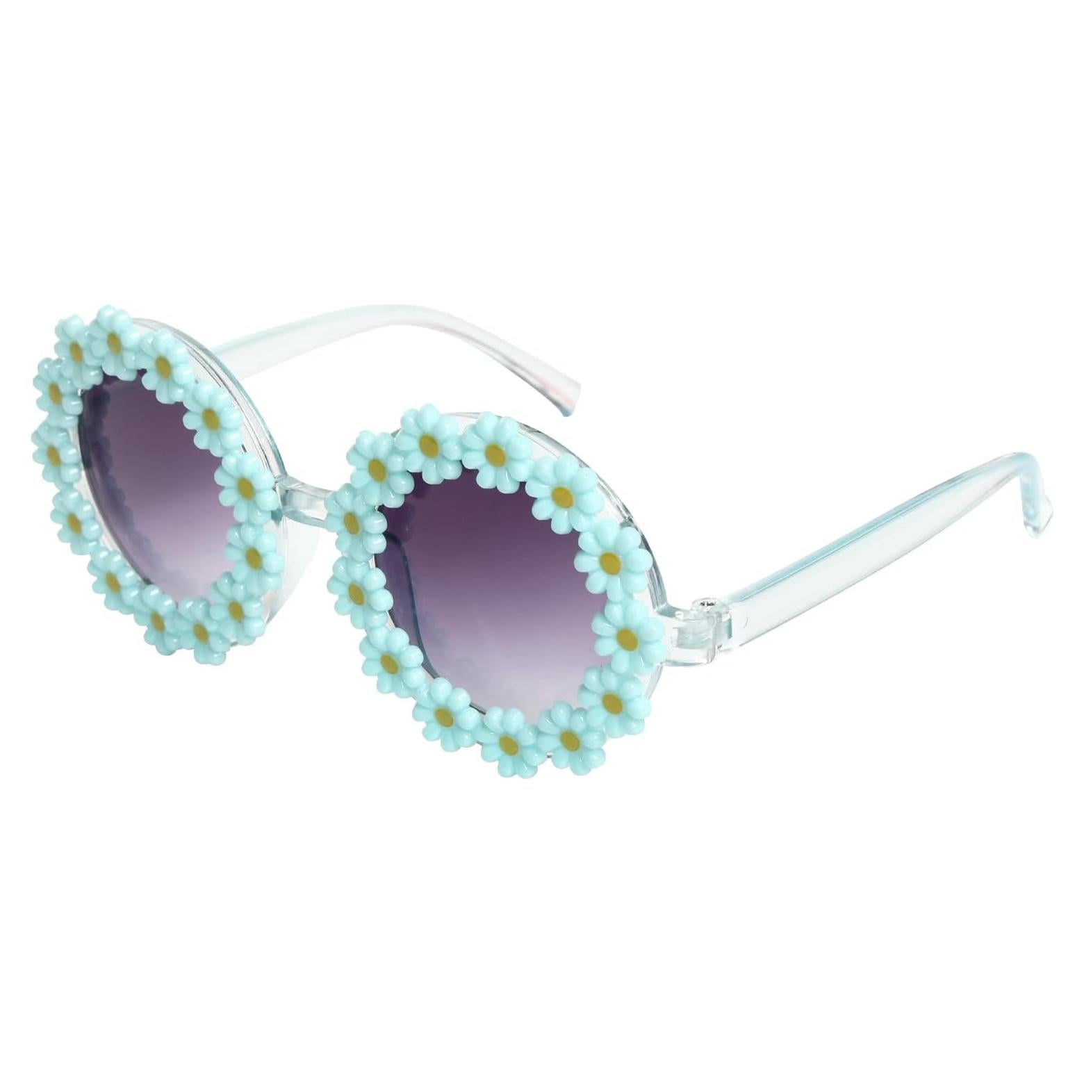Gafas de sol redondas para niñas Topbuti UV 400 color azul