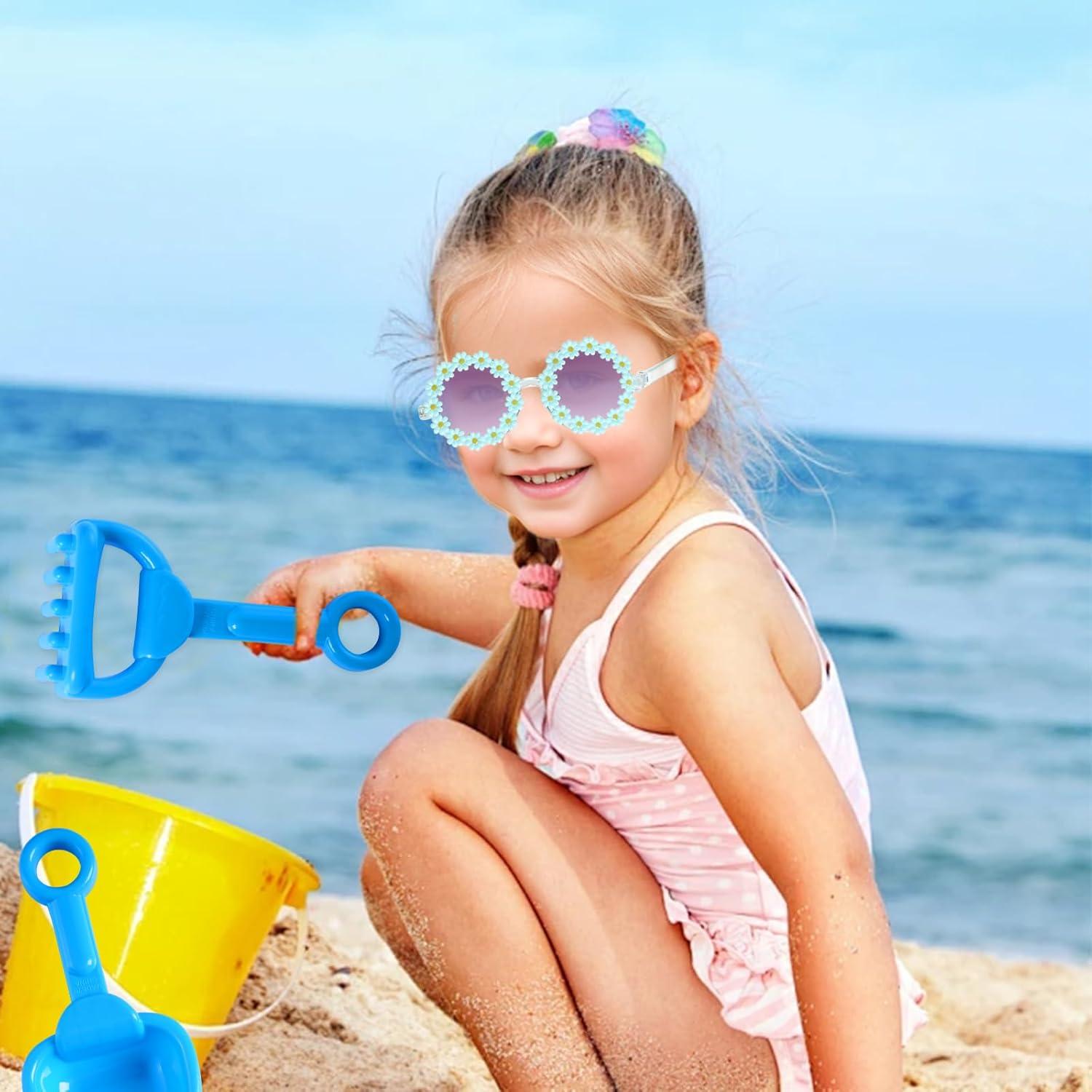 Gafas de sol redondas para niñas Topbuti UV 400 color azul