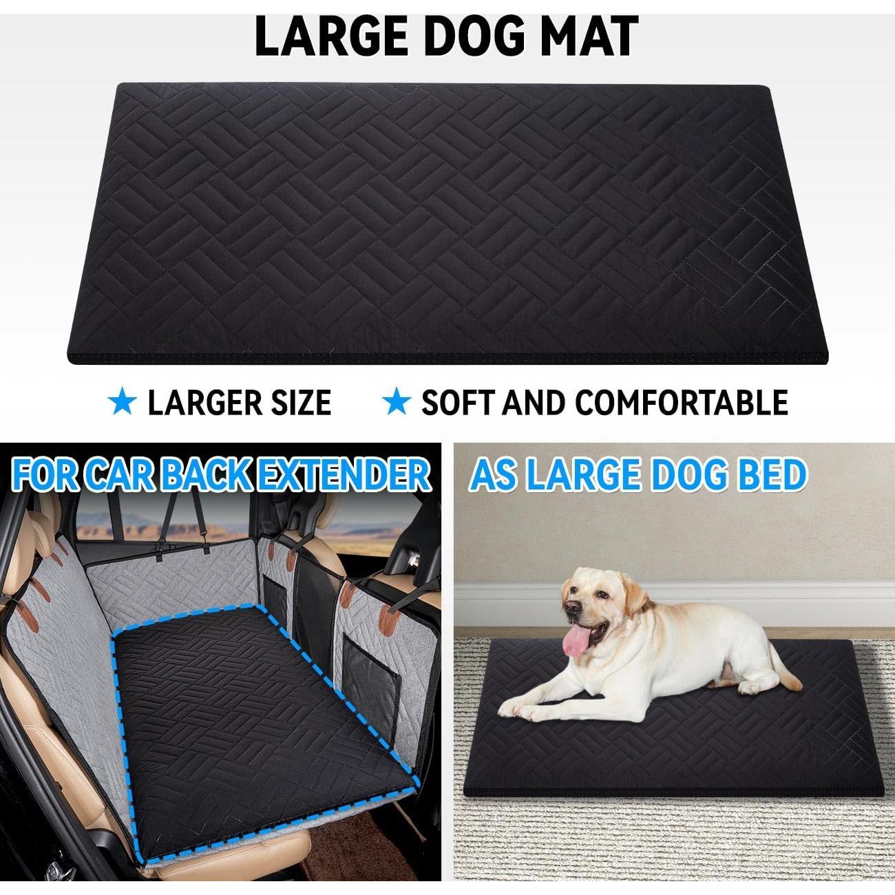 Alfombra para perros Veitail-2 negra, cama para coche ajustable