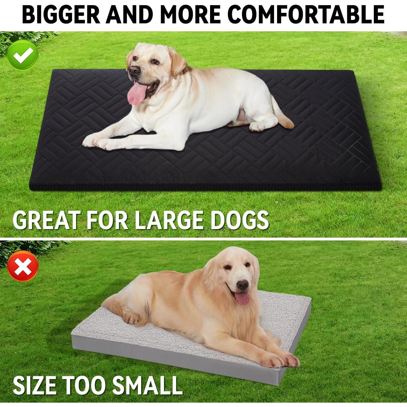 Alfombra para perros Veitail-2 negra, cama para coche ajustable